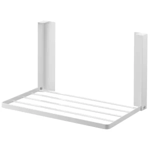 Yamazaki Washing Machine Side Magnetic Folding Shelf White Tower