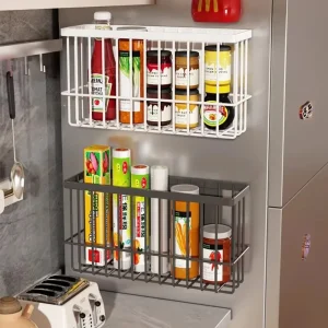 Magnetic Fridge Storage Rack-No Drill Waterproof Portable Seasoning Organizer