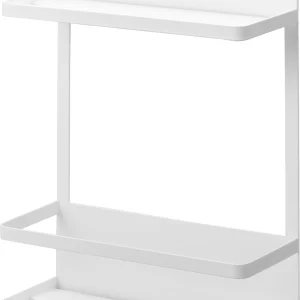 Magnetic storage rack next to washing machine 2 tiers white 1800