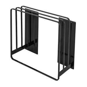 Easy-to-dry magnetic bath lid stand tower black approx. W26.5XD10.3XH25cm tower