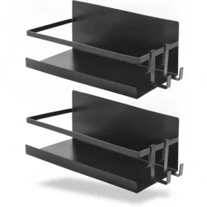Magnetic Spice Racks Set of 2 Wall Hanging Herb Jars Kitchen Storage Organizer